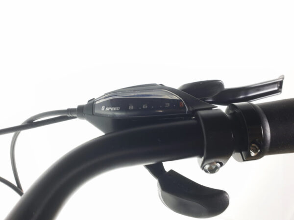 Cykelhandtag med åtta växlar.