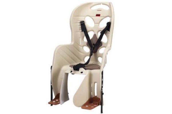 Cykelbarnstol Kands Elibas, montering på cykellasthållaren, Beige