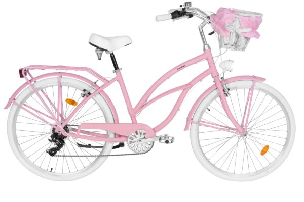 Damcykel Davi Bianca Cruiser Aluminium, 28", 160-185 cm, 7 växlar, Rosa
