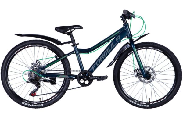 Mountainbike med grön och svart design