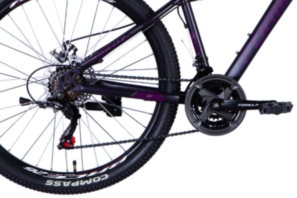 Mountainbikes pedaler och kedja närbild