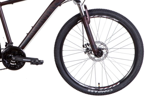 Mountainbike hjul och ram i närbild