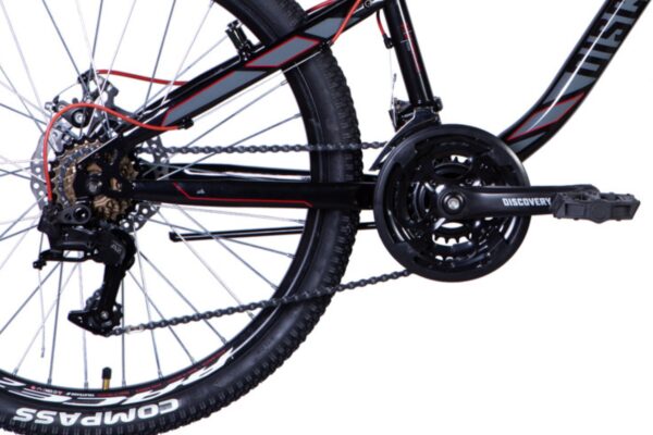 Mountainbikens bakhjul och kedjedriftssystem