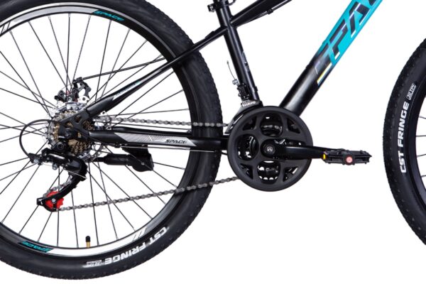 Cykelens kedja och drivsystem närbild