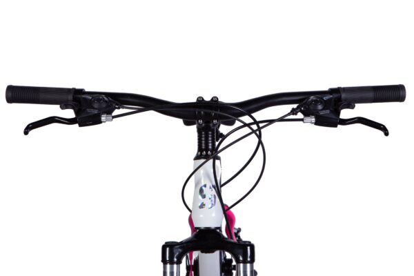 Mountainbike styre med bromsar och kablar