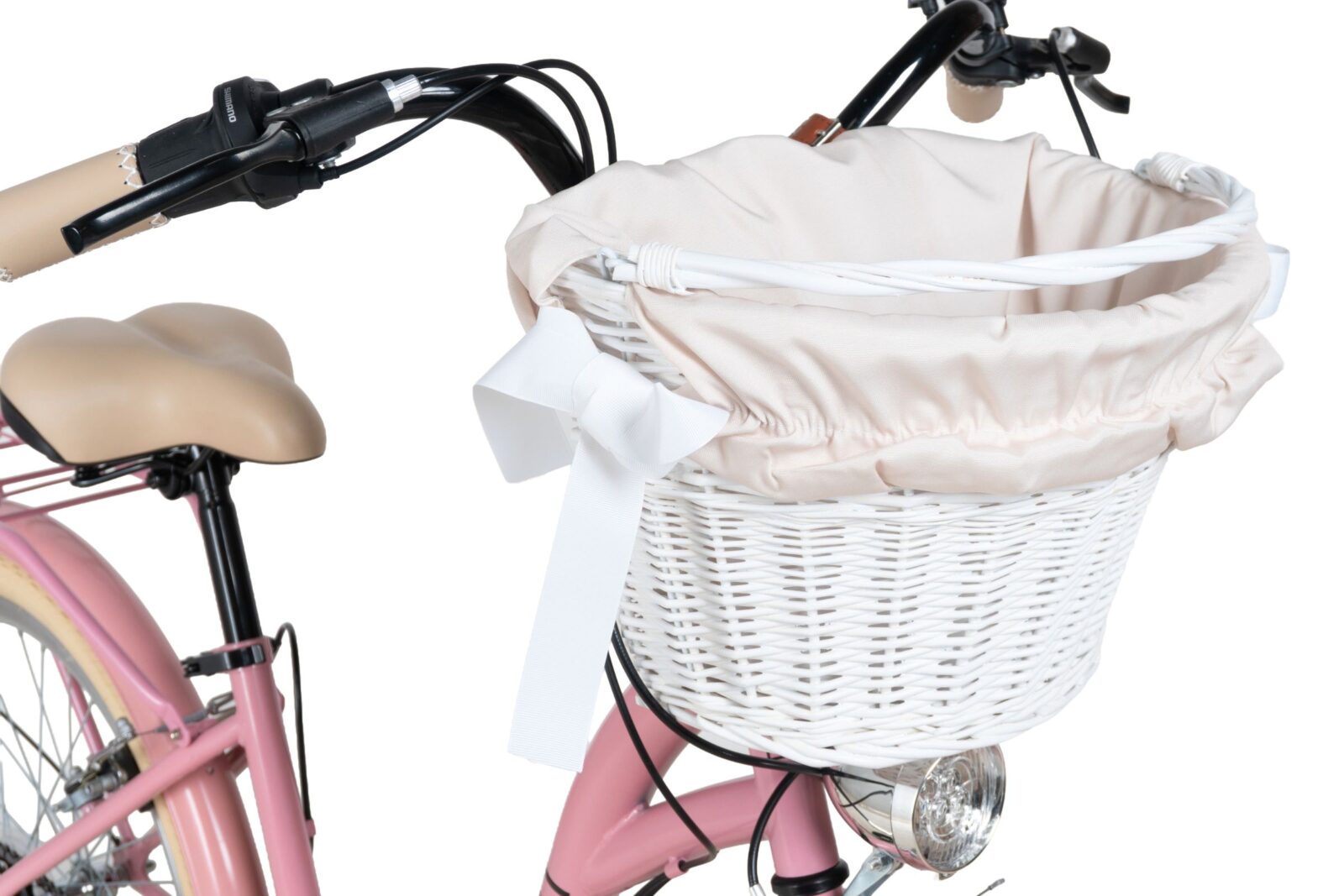 barncykel davi amelia 24", 130 165 cm, 7 växlar, rosa/beige