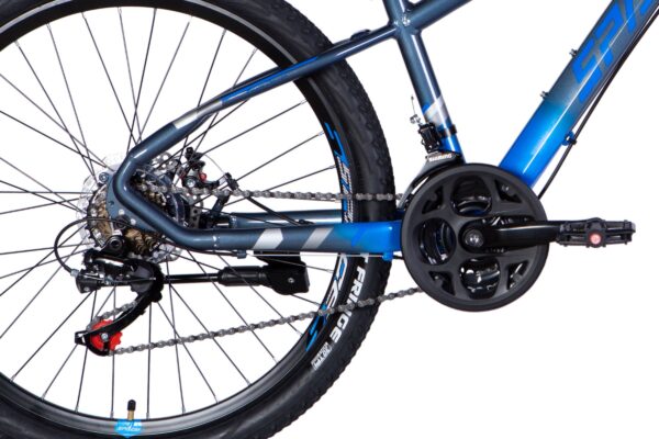 Cykeldrev och kedja på en mountainbike