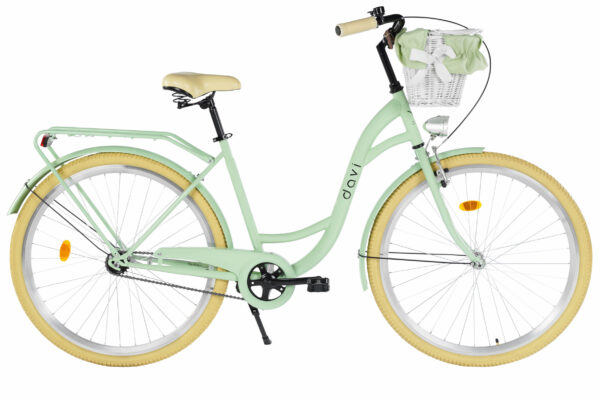 Damcykel Davi Lila 28", 160-185 cm, 1 växlar, Grön/Beige