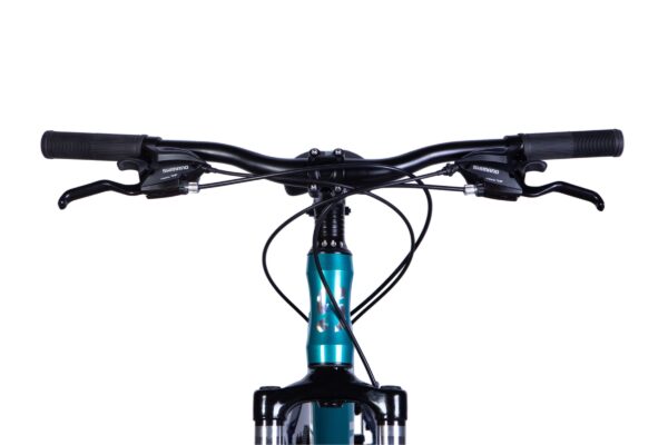 Cykelstyre med bromshandtag och kablar