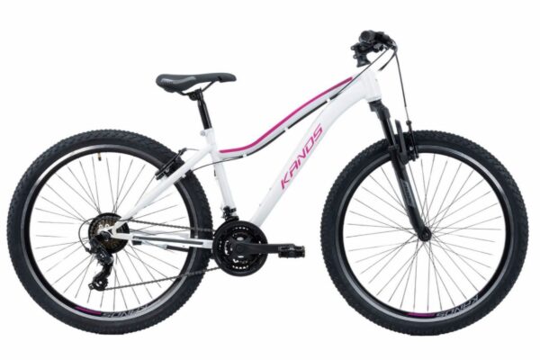 Cykel MTB Kands Energy 500, 27,5'', 150-175 cm, 21 växlar, Vit-rosa