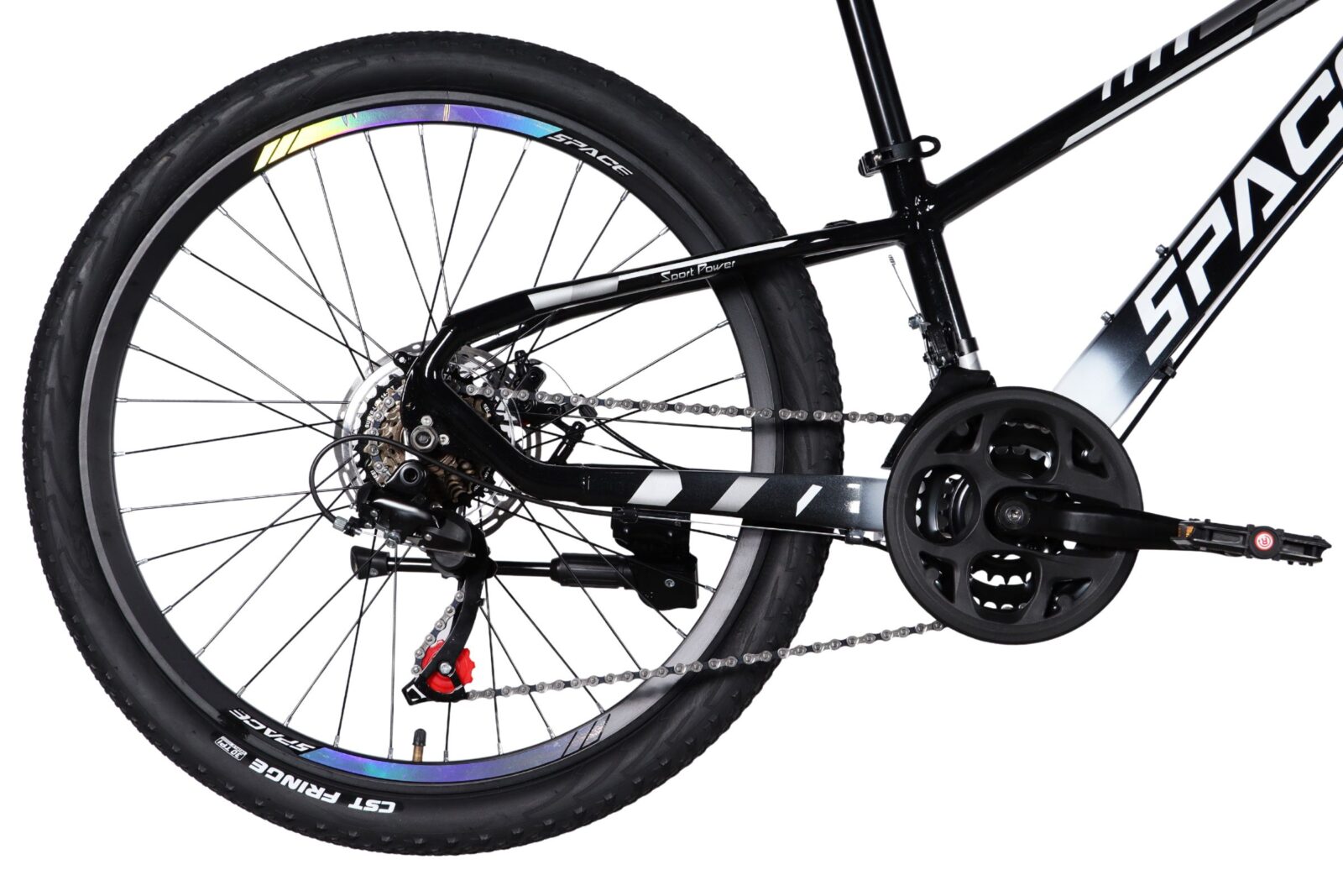 barncykel mercury aluminium 24", 130 160 cm, 21 växlar, svart