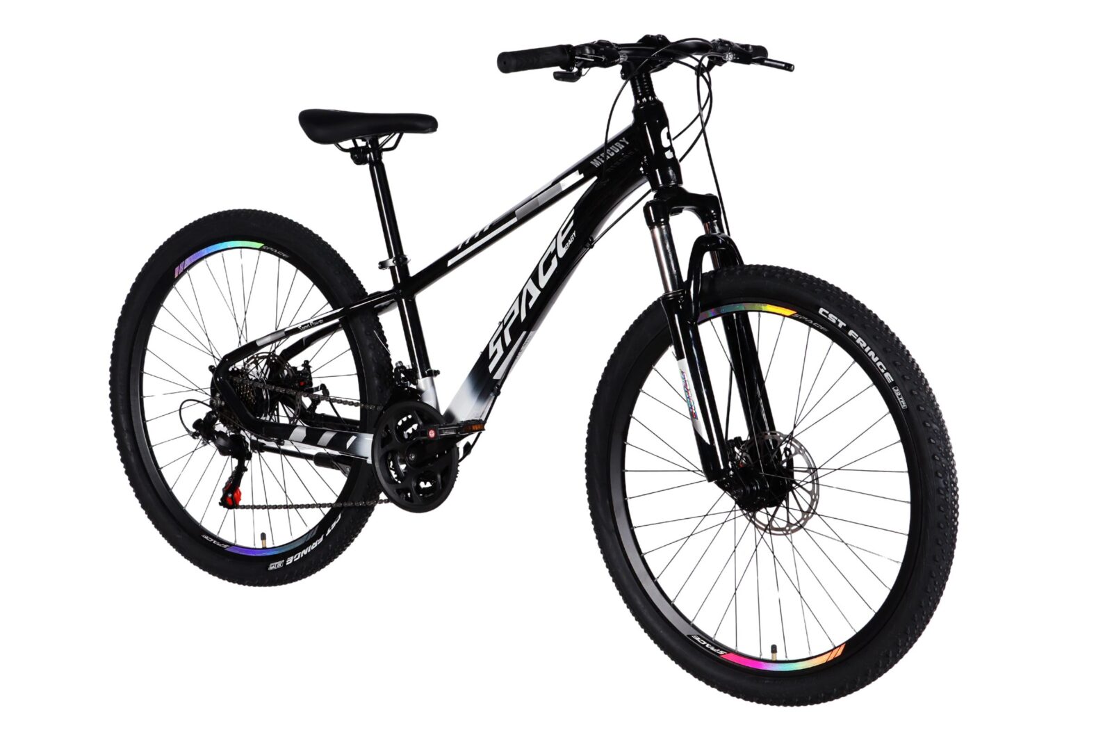 mtb cykel mercury aluminium 26", 145 170 cm, 21 växlar, svart