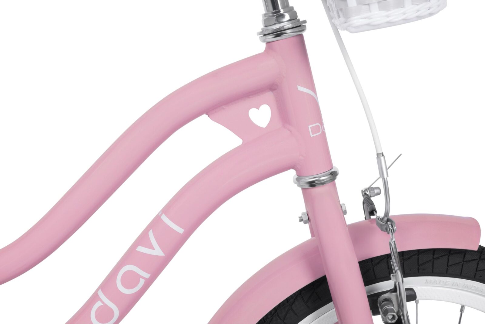 barncykel davi molli 16", 95 110 cm, 1 växel, rosa