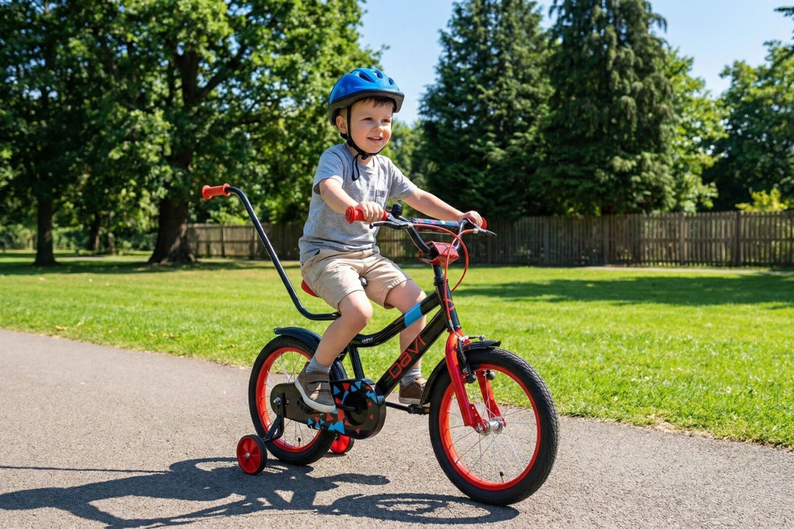 barncykel davi zippy 16", 95 110 cm, 1 växel, svart