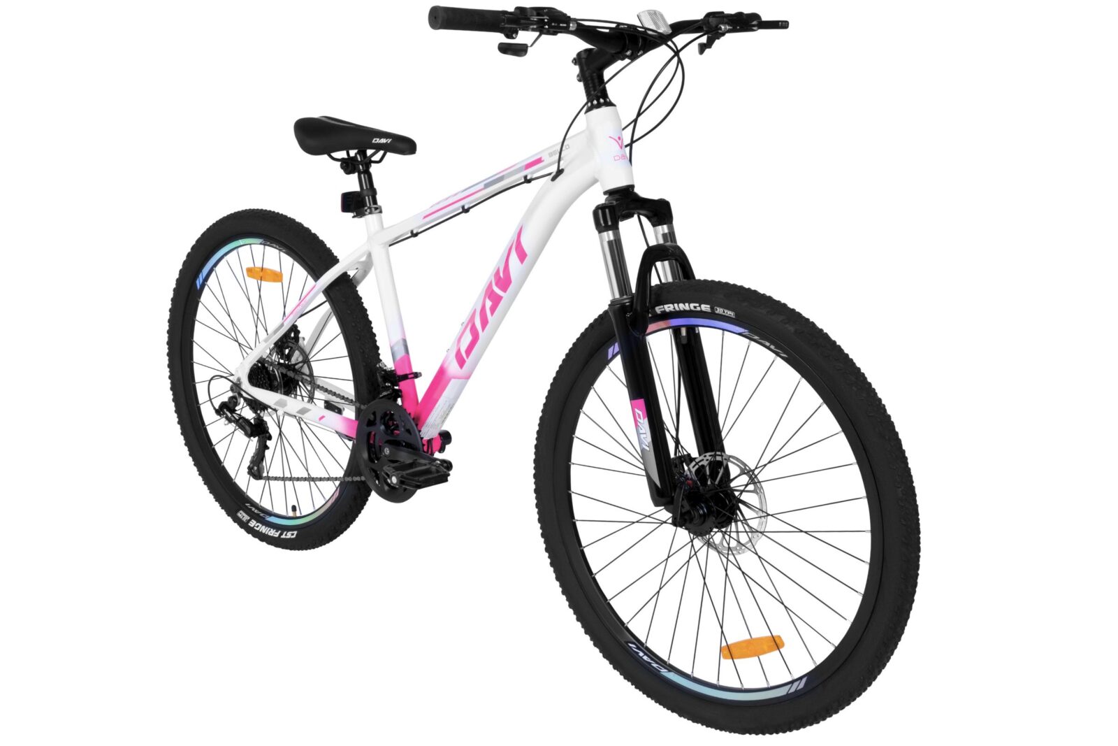 mountainbike davi bella aluminium, 27.5", 160 185 cm, 21 växlar, rosa/vit (copy)