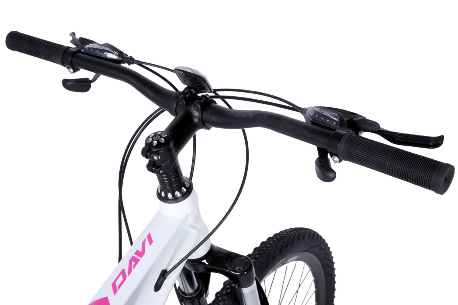 mountainbike davi bella aluminium, 27.5", 160 185 cm, 21 växlar, rosa/vit (copy)