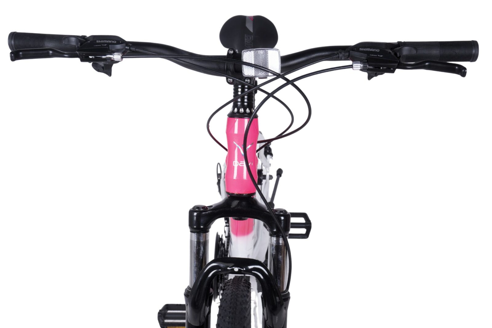 mountainbike davi bella aluminium, 27.5", 160 185 cm, 21 växlar, rosa/vit