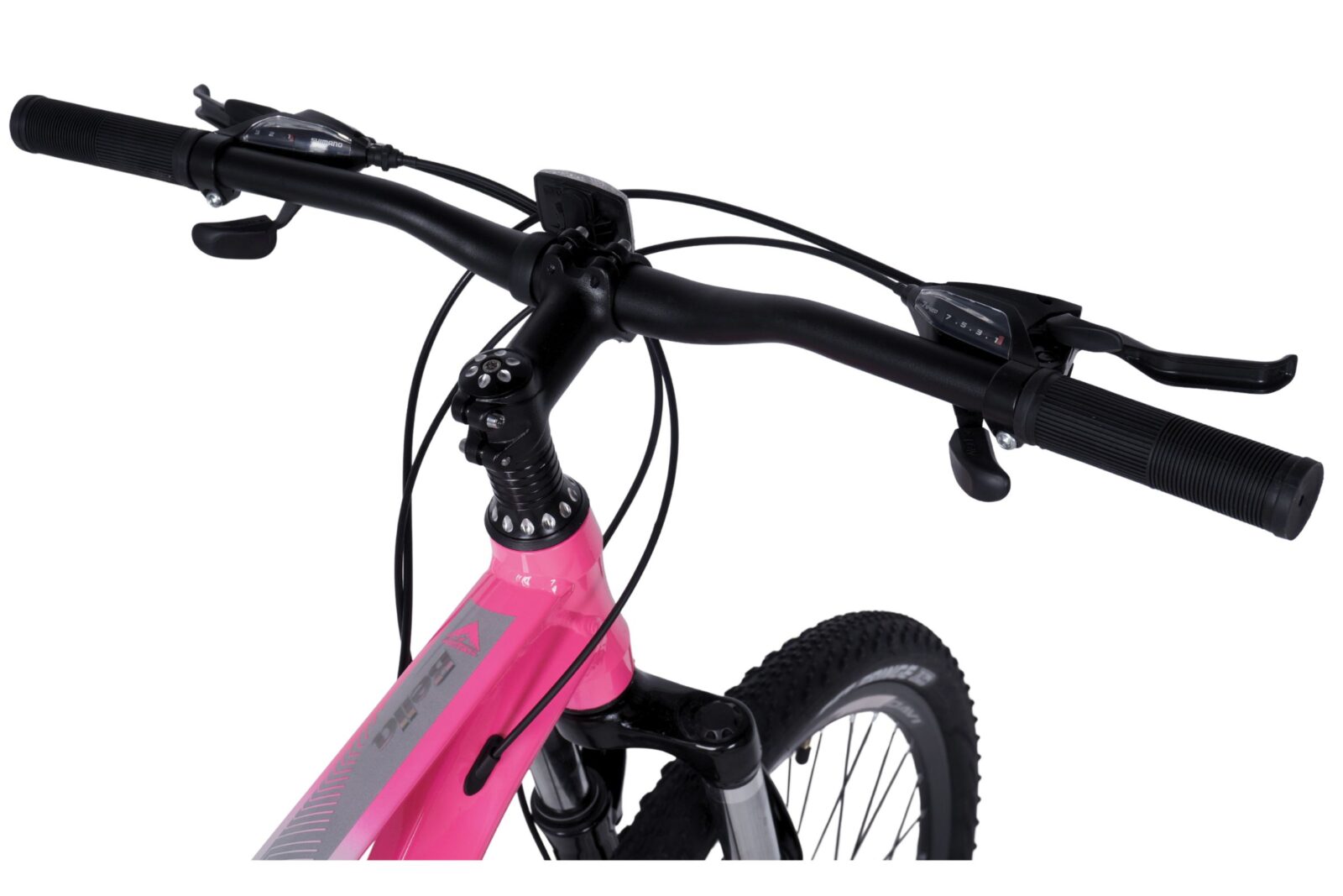 mountainbike davi bella aluminium, 27.5", 160 185 cm, 21 växlar, rosa/vit