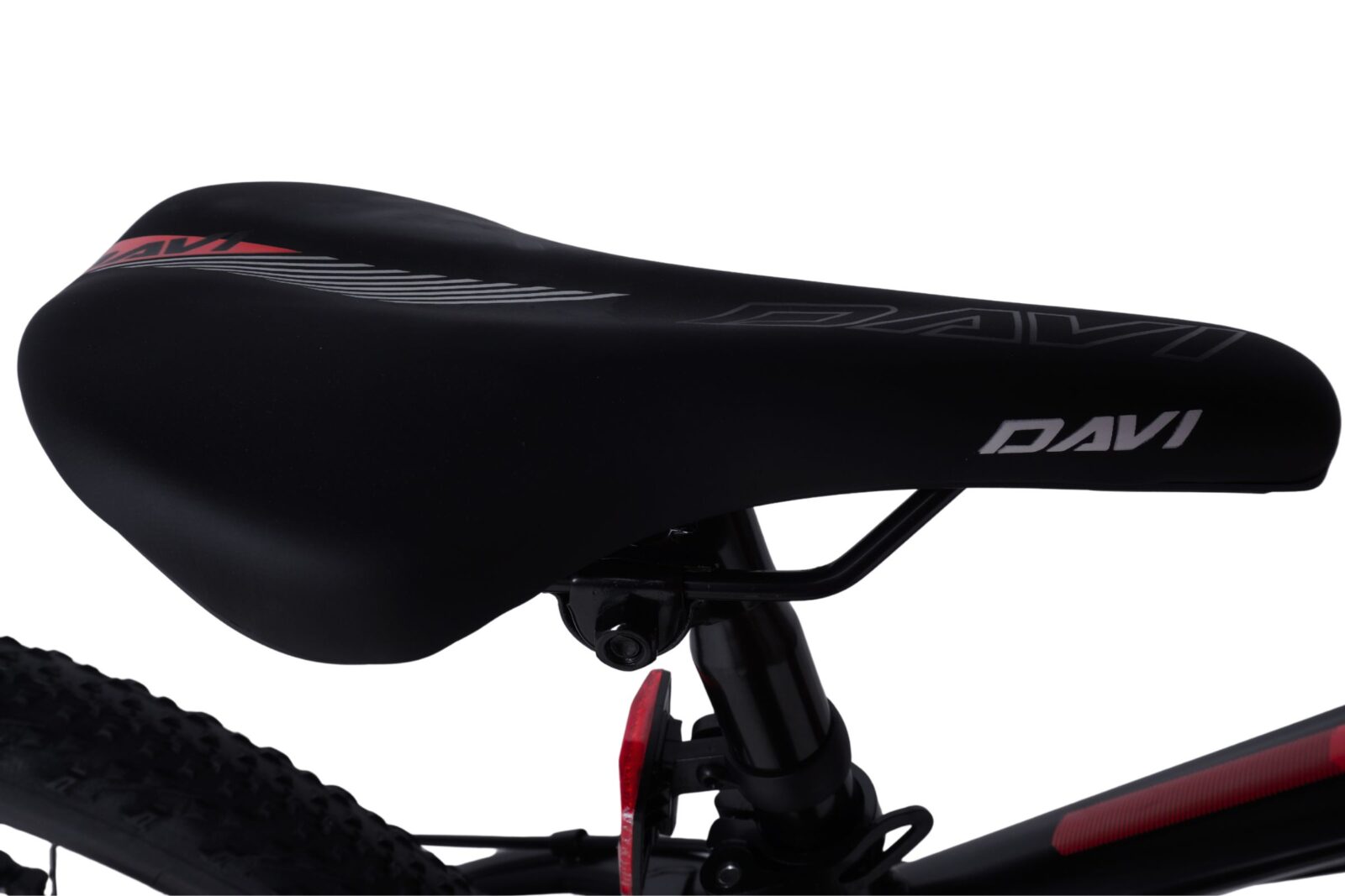 barncykel mtb davi terrano 24", 130 160 cm, 21 växlar, svart/röd