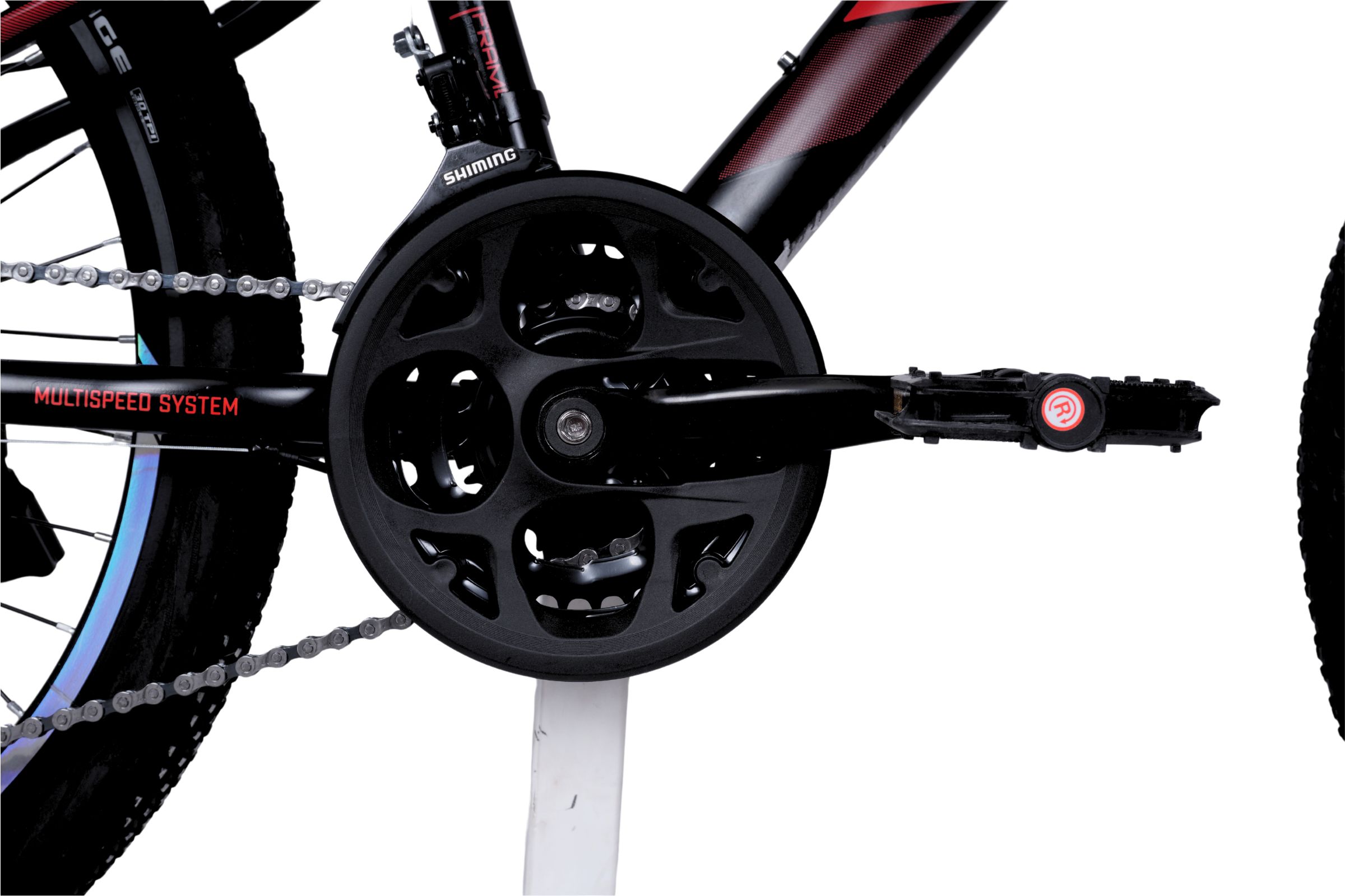 Kedja och vevparti på en cykel