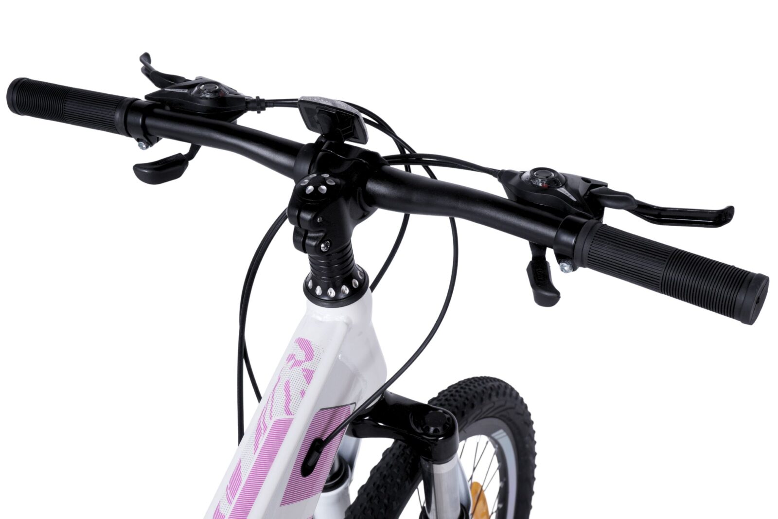 barncykel mtb davi bonita 24", 130 160 cm, 21 växlar, rosa/vit