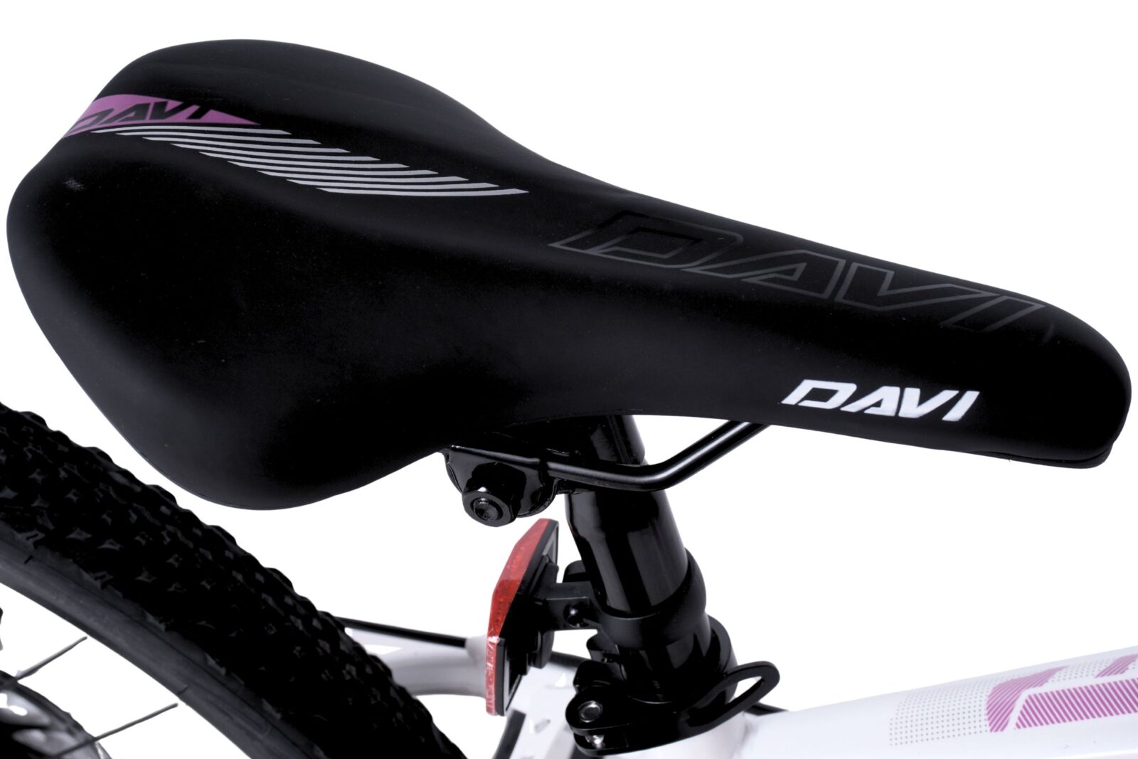 barncykel mtb davi bonita 24", 130 160 cm, 21 växlar, rosa/vit