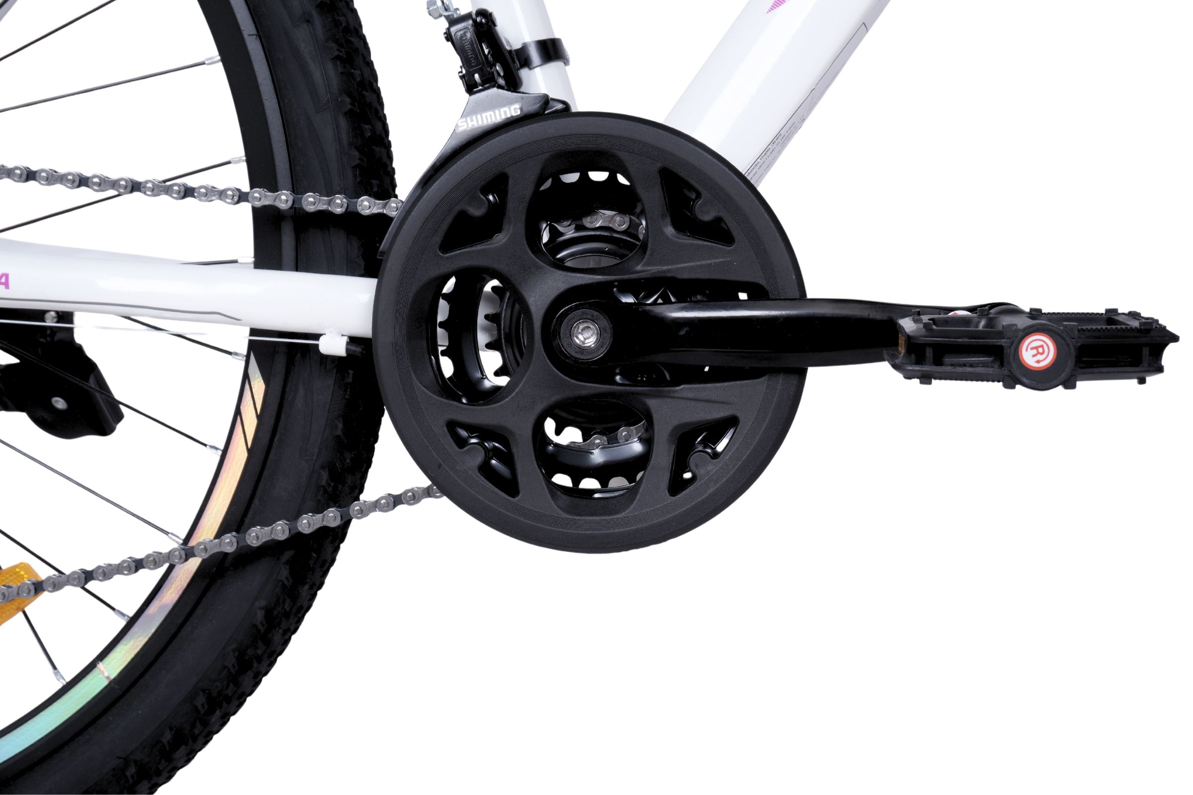 Cykeldel med vevparti och kedja.