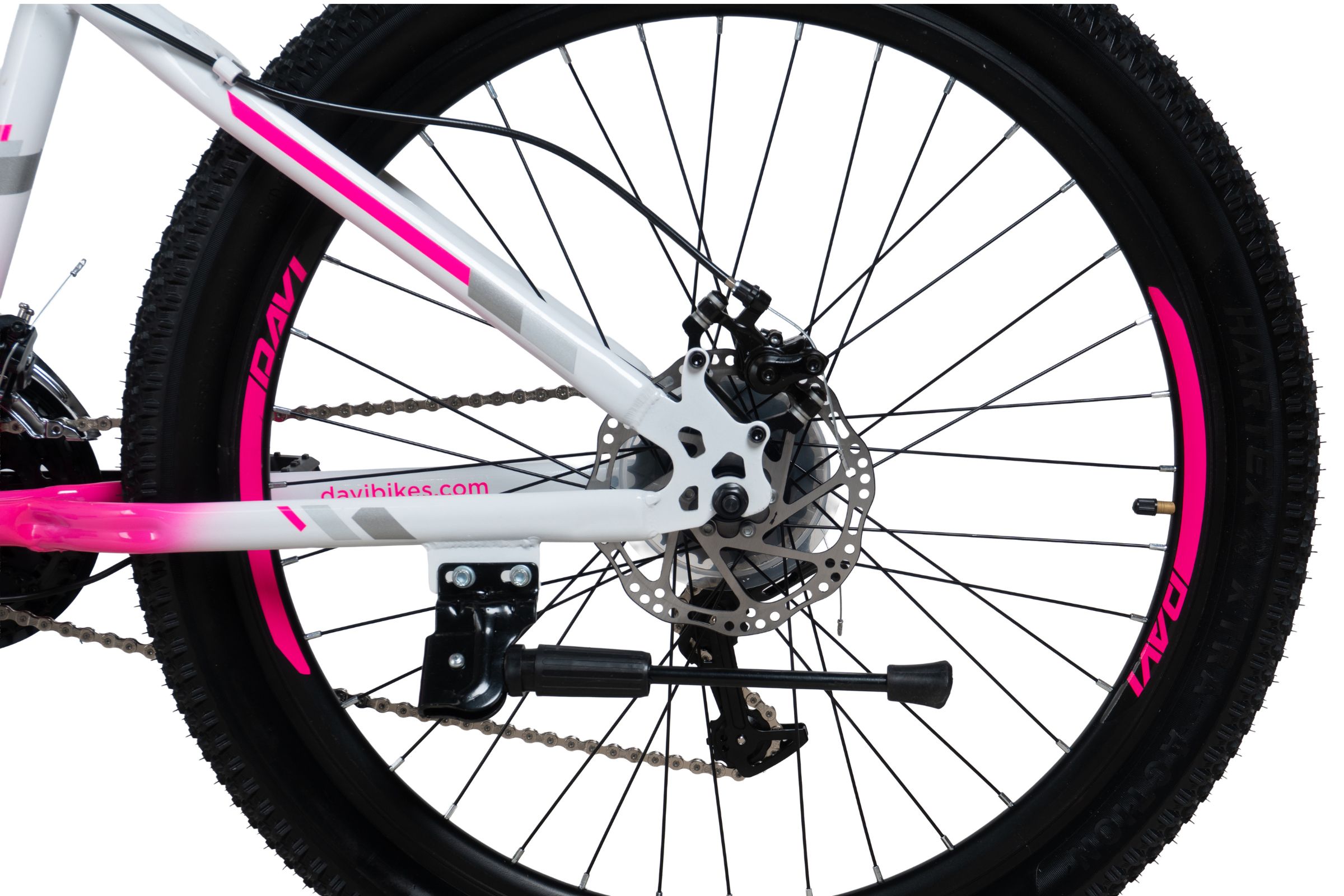 bicicleta mtb davi bonita 26", 145 170 cm, 21 viteze, roz/alb