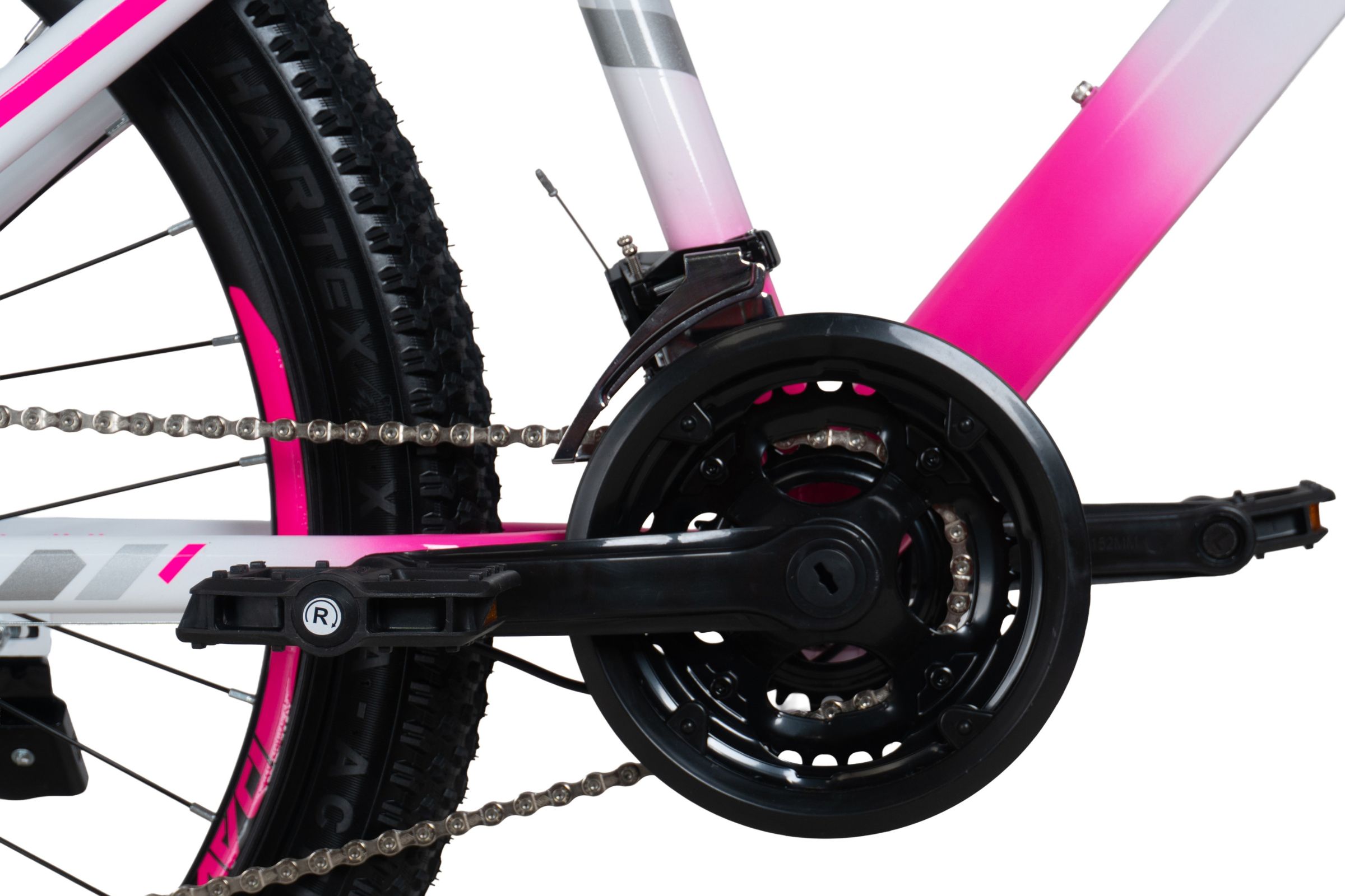bicicleta mtb davi bonita 26", 145 170 cm, 21 viteze, roz/alb