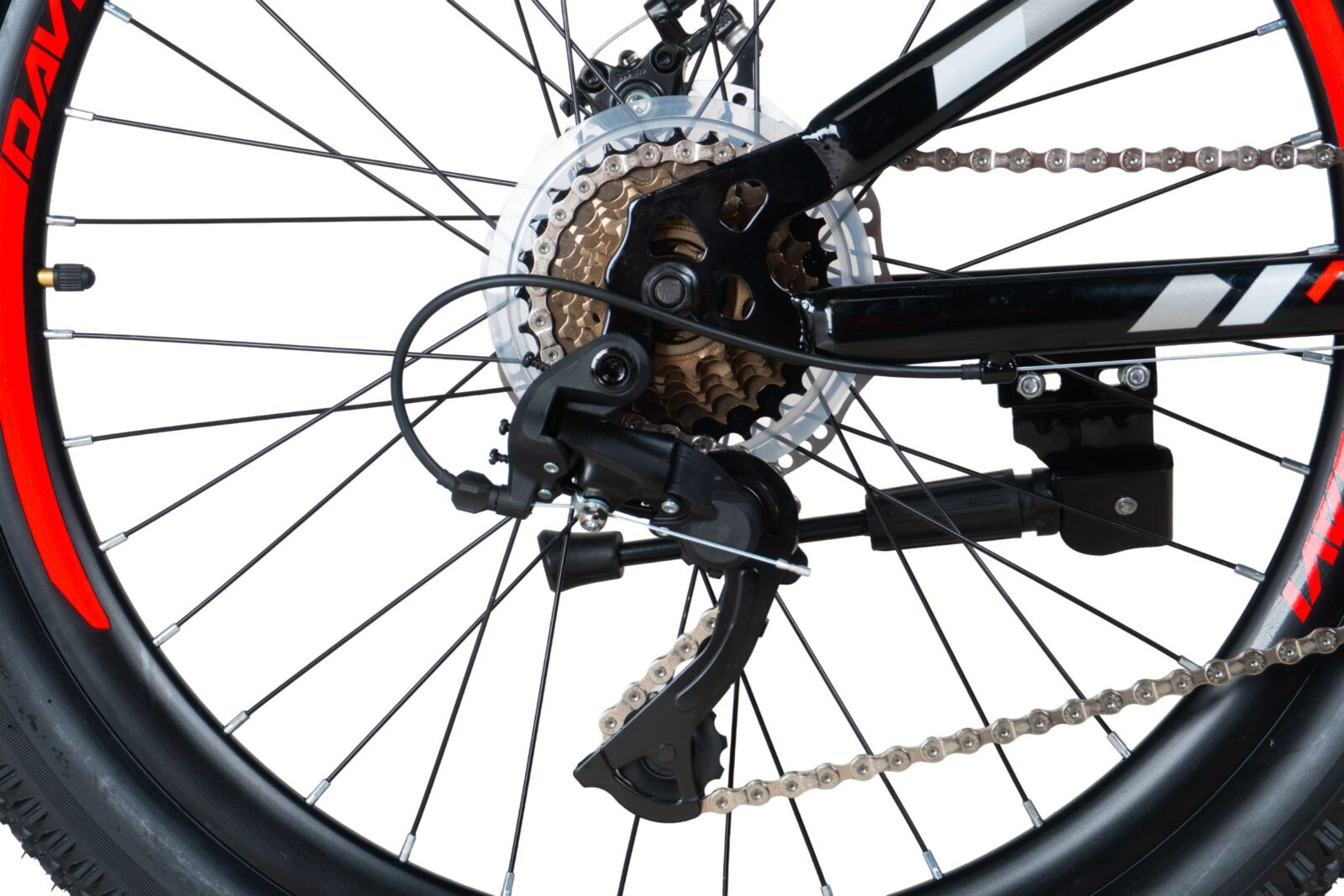 bicicleta copii davi terrano 24", 130 160 cm, 21 viteze, negru/rosu (copy)