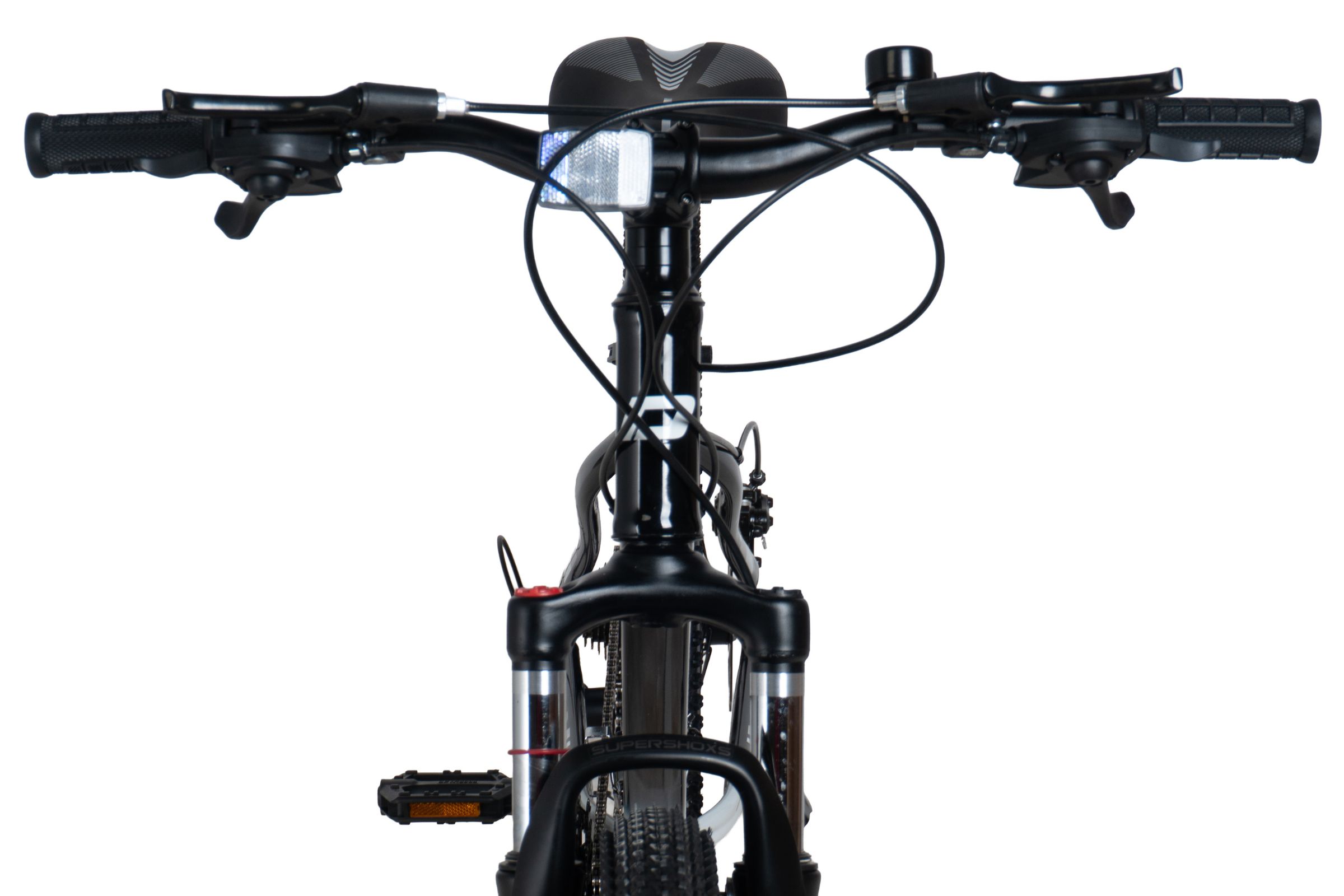 bicicleta mtb davi terrano 26", 145 170 cm, 21 viteze, negru/alb
