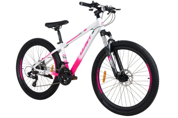 mountainbike davi bella aluminium, 26", 145 170 cm, 21 växlar, rosa/vit (copy)