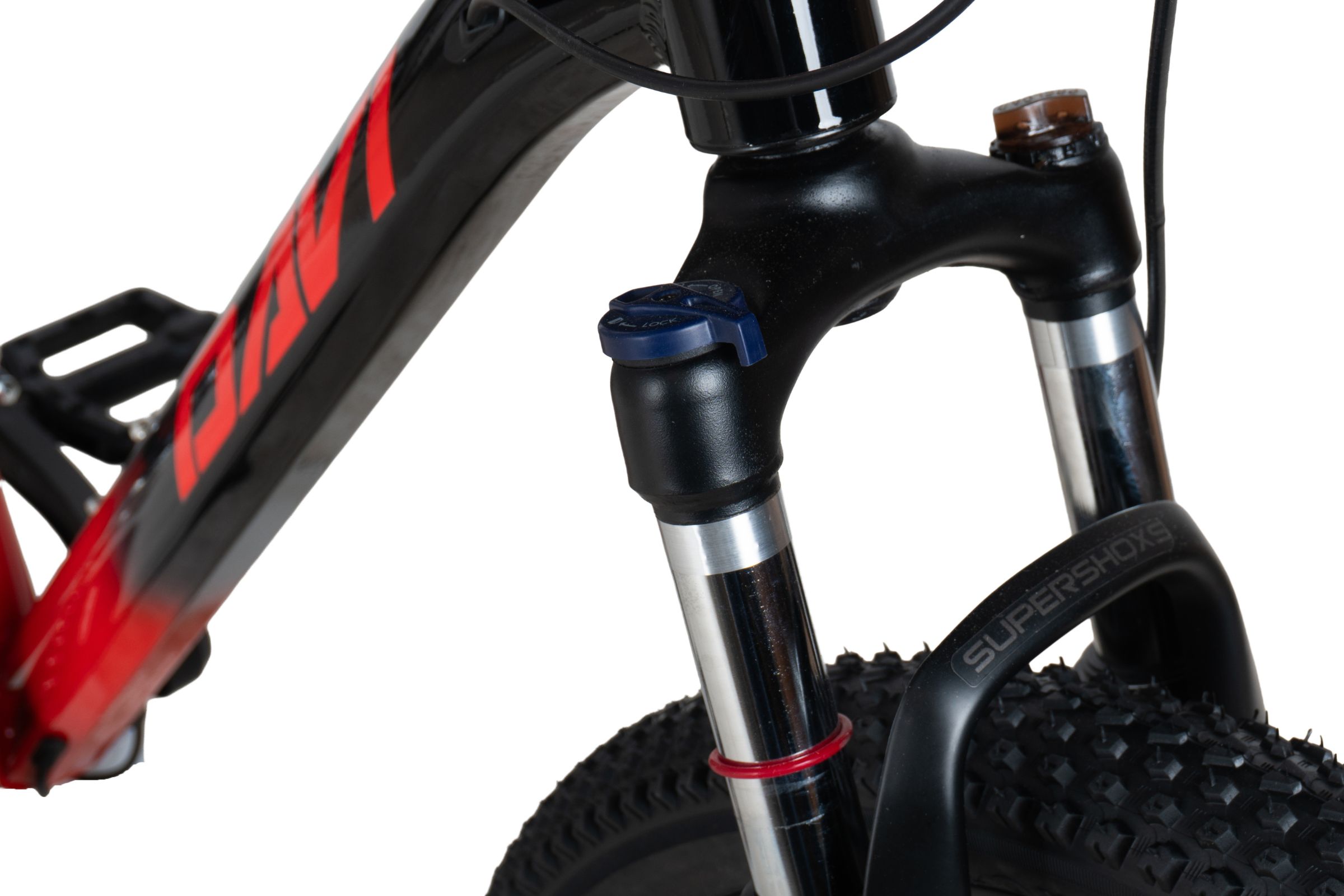 mountainbike davi montaro aluminium, 26", 145 170 cm, 21 växlar, röd/svart (copy)