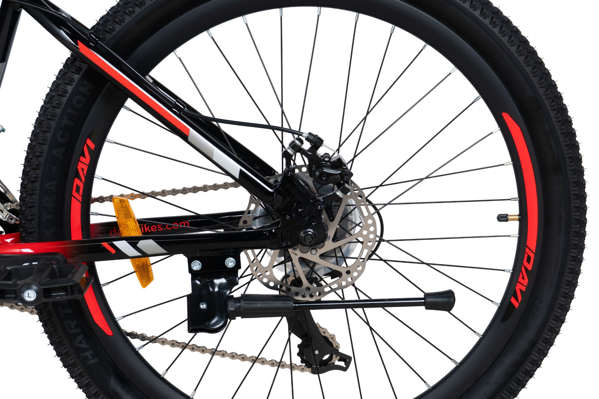 mountainbike davi montaro aluminium, 26", 145 170 cm, 21 växlar, röd/svart (copy)