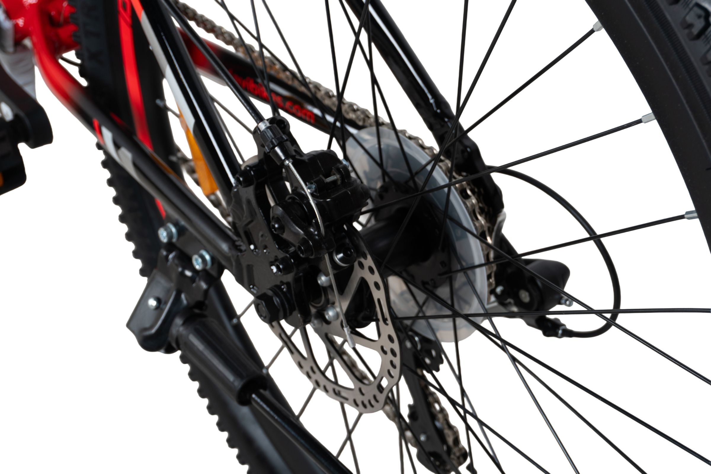 mountainbike davi montaro aluminium, 26", 145 170 cm, 21 växlar, röd/svart (copy)