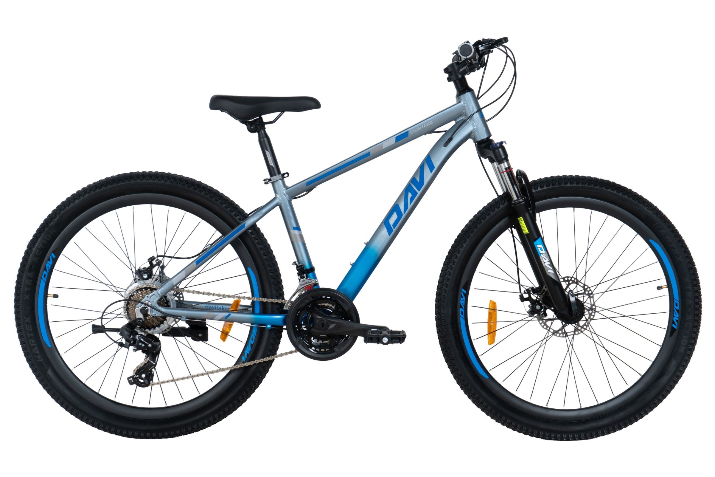 mountainbike davi montaro aluminium, 26", 145 170 cm, 21 växlar, svart/röd (copy)