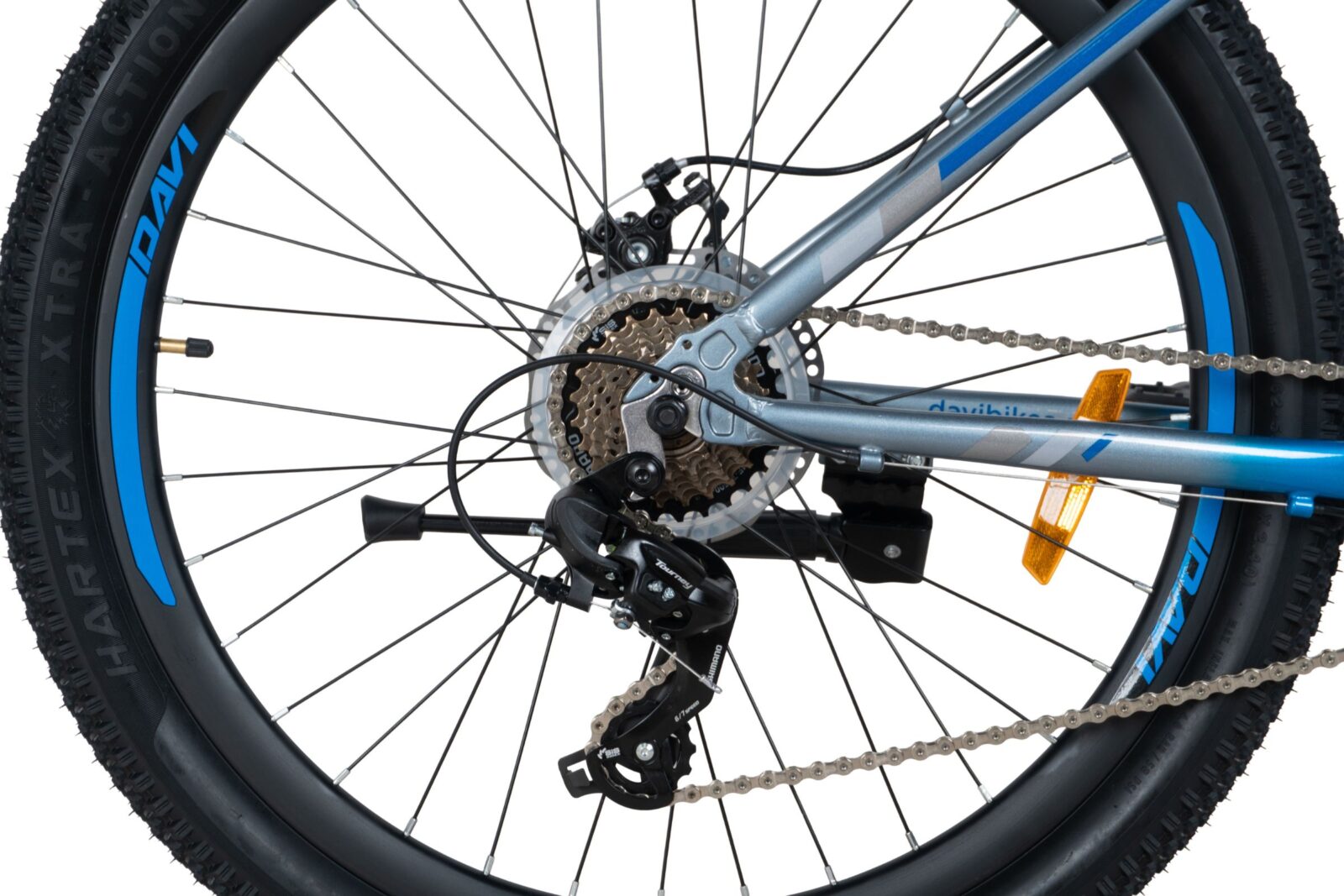 mountainbike davi montaro aluminium, 26", 145 170 cm, 21 växlar, svart/röd (copy)
