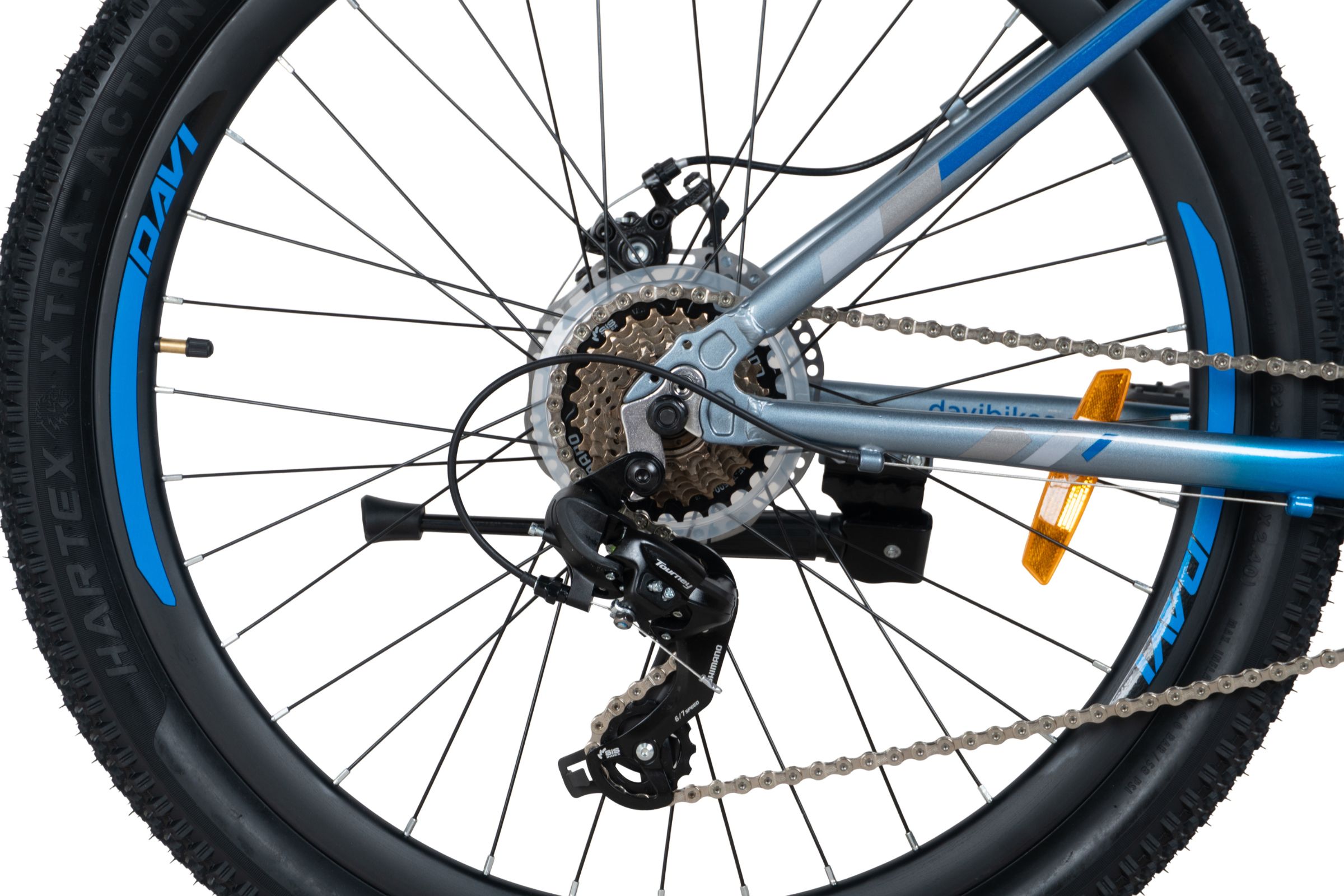 mountainbike davi montaro aluminium, 26", 145 170 cm, 21 växlar, svart/röd (copy)