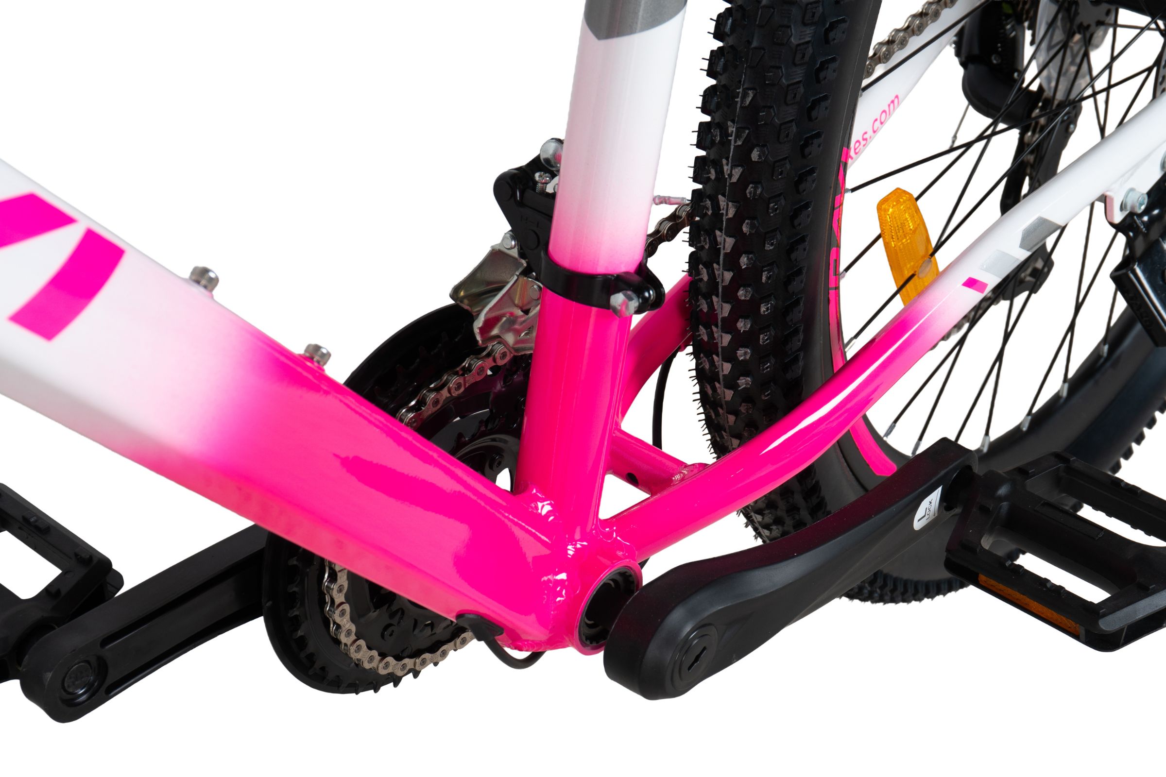 mountainbike davi bella aluminium, 27.5", 160 185 cm, 21 växlar, vit/rosa (copy)