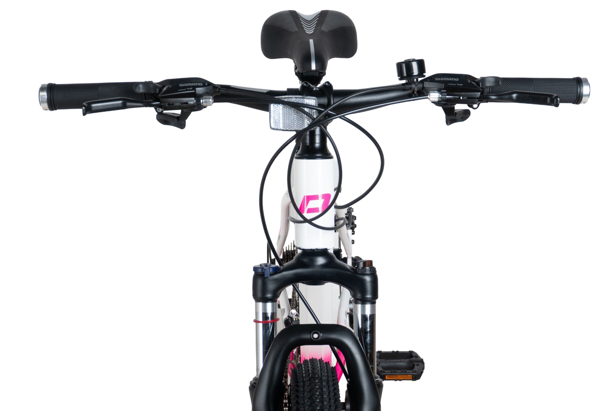 mountainbike davi bella aluminium, 27.5", 160 185 cm, 21 växlar, vit/rosa (copy)