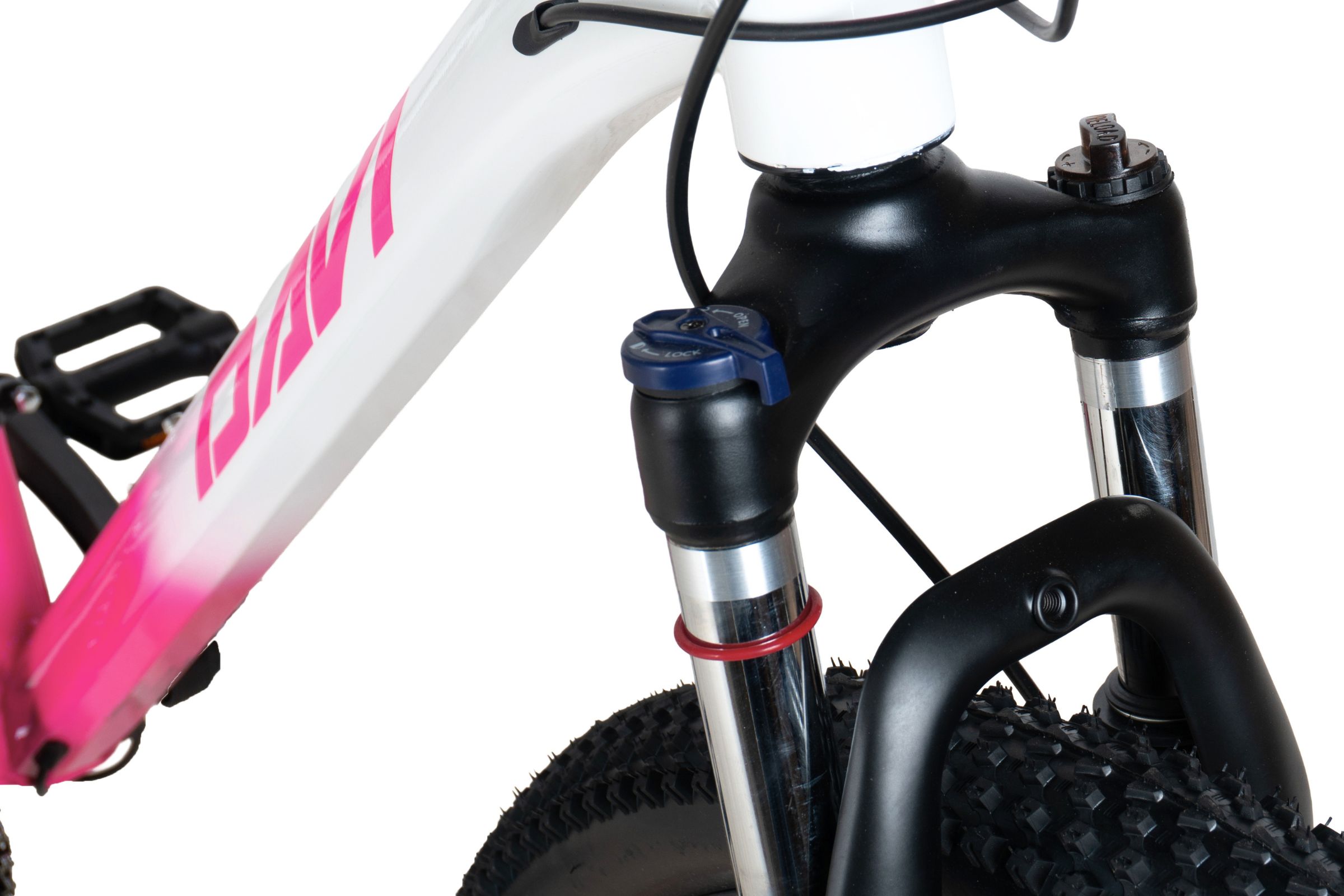 mountainbike davi bella aluminium, 27.5", 160 185 cm, 21 växlar, vit/rosa (copy)
