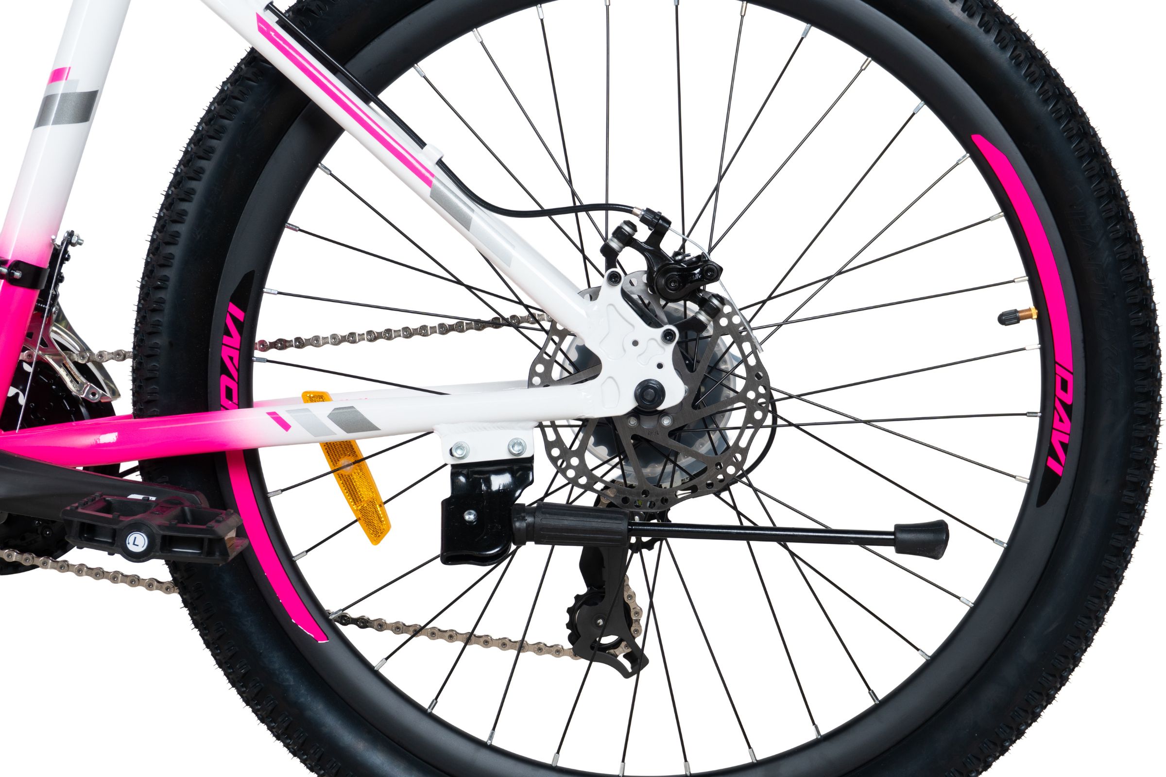 mountainbike davi bella aluminium, 27.5", 160 185 cm, 21 växlar, vit/rosa (copy)