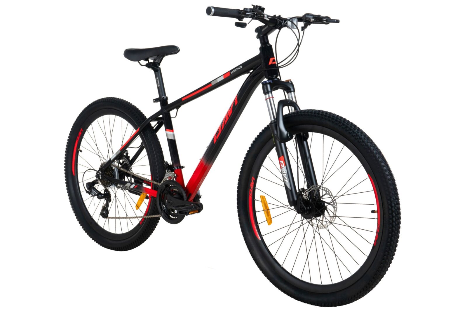 mountainbike davi montaro aluminium, 27,5", 160 185 cm, 21 växlar, röd/svart (copy)