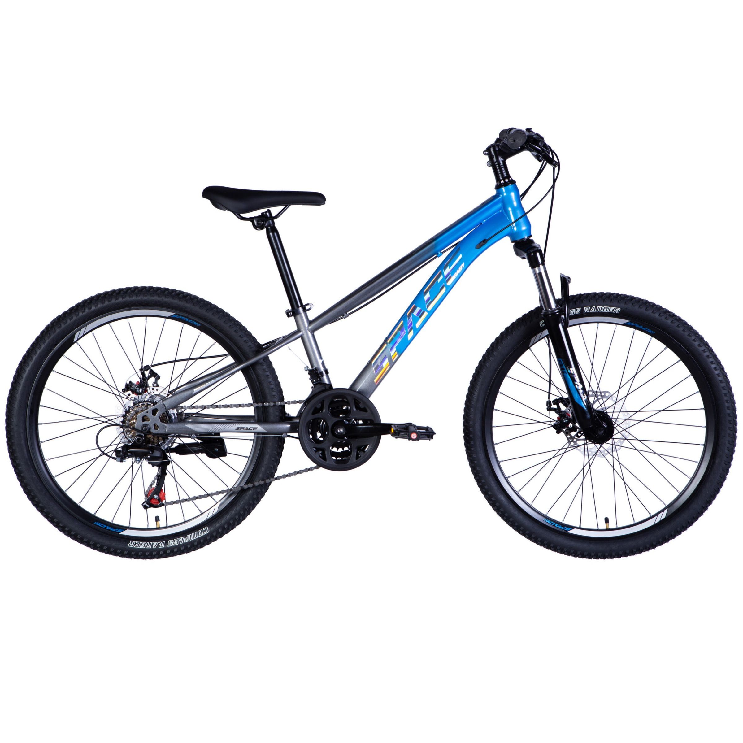 Barncykel Mars 24", 130-160 cm, 21 växlar, Blå/Grå