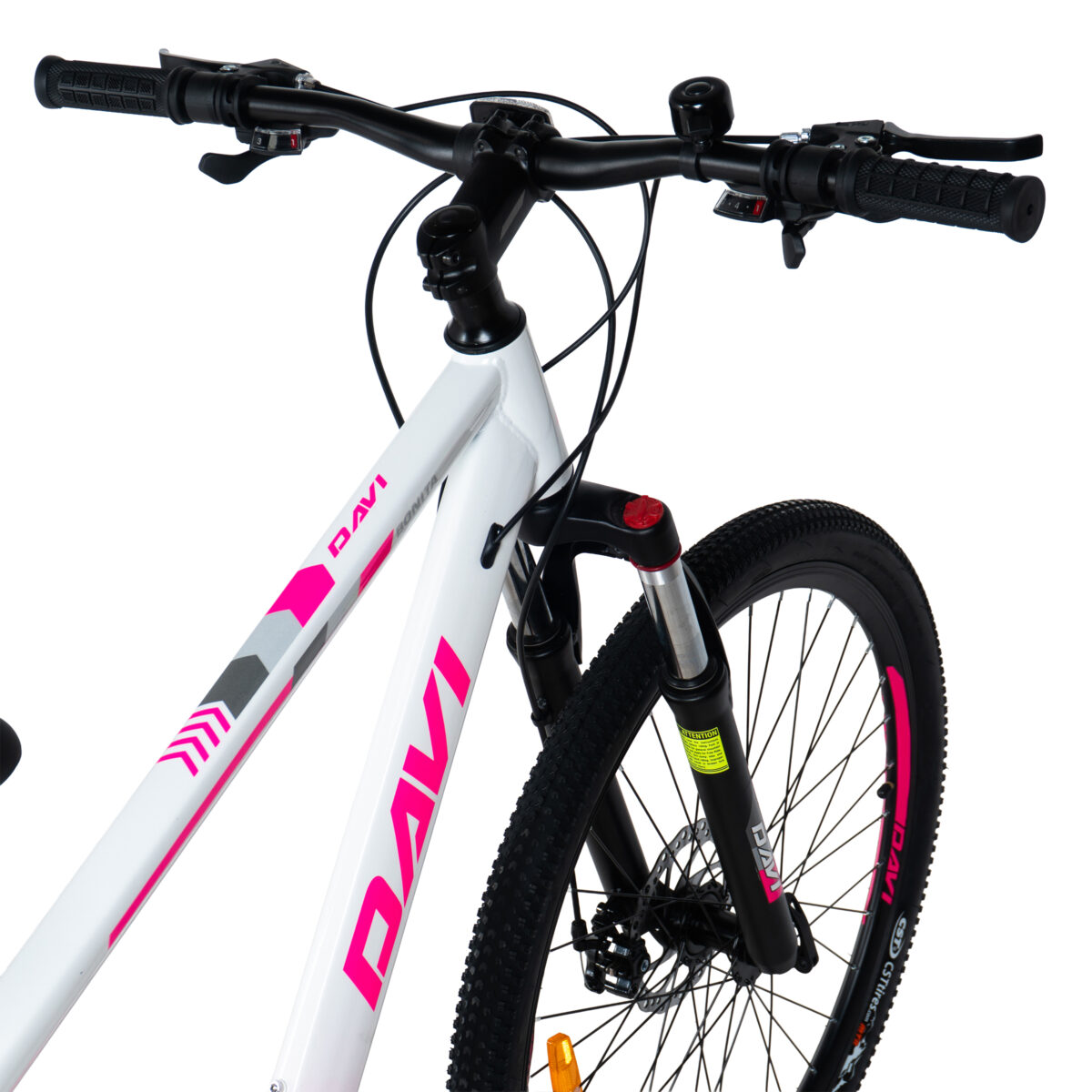 mountainbike davi bonita 27,5", 160 185 cm, 21 växlar, vit/rosa (copy)