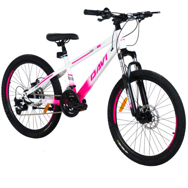 barncykel davi bonita 24, 130 160 cm, 21 växlar, rosa