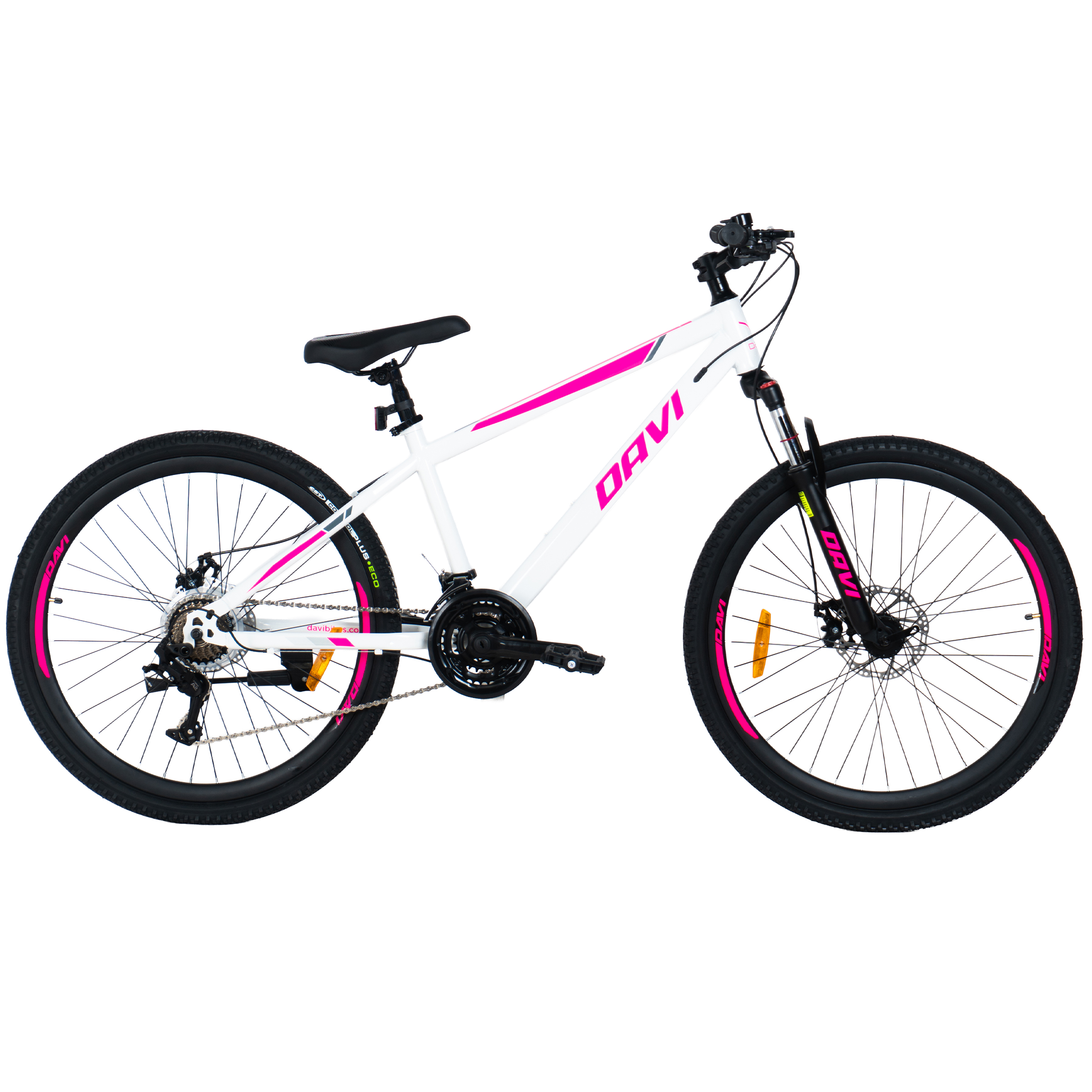 Mountainbike Davi Bonita 26", 145-170 cm, 21 växlar, Vit/Rosa