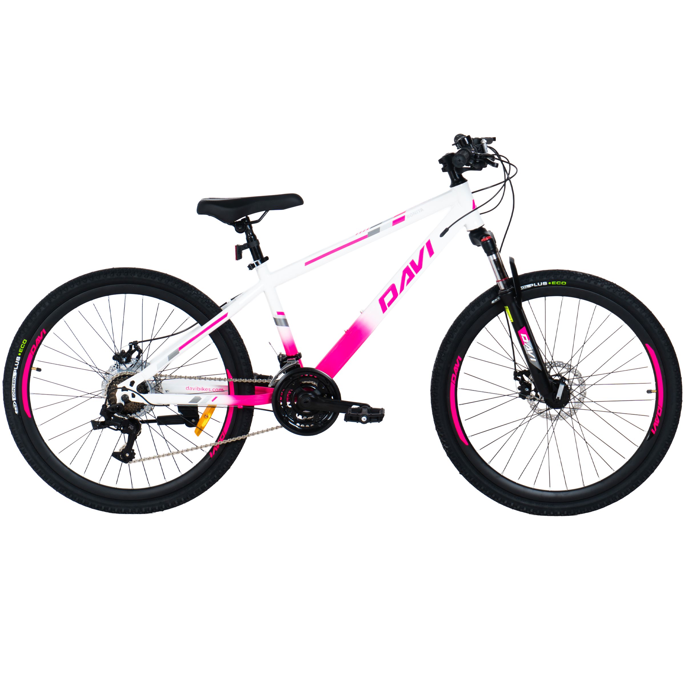 Mountainbike Davi Bonita 26, 145-170 cm, 21 växlar, Rosa/Vit