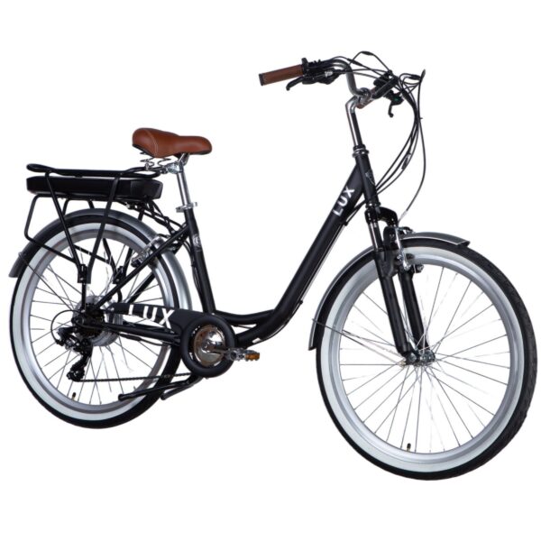 elcykel e lux 26", 155 170cm, 50 km, 7 växlar, svart