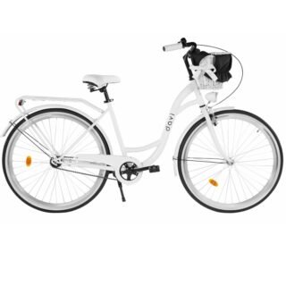 Damcykel Davi Lila 28", 160-185 cm, 1 växel, Vit/Svart